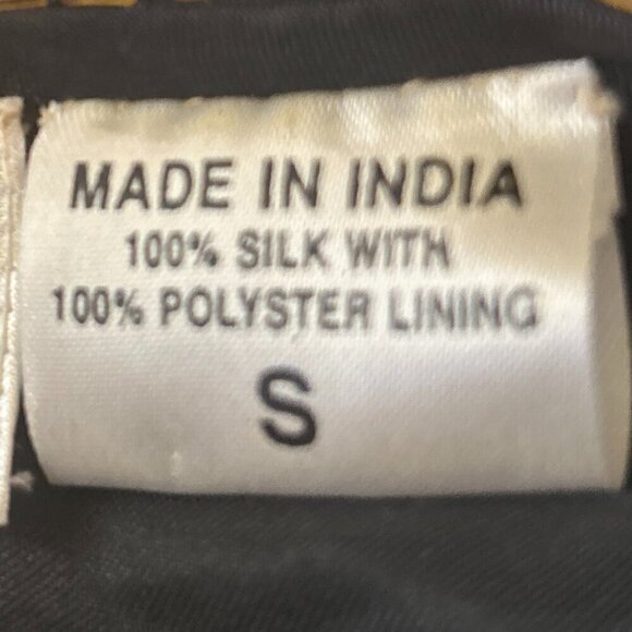 Night Vogue SZS Vintage Silk sequin cropped jacket Artsy Old Glamour Formal 80's - Picture 8 of 9